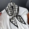 thumbnail image 4 of Bufanda con estampado de moda para mujer, pañuelo de seda satinada para el cuello, bandana ajustada con estampado Floral, novedad de 2022, 4 of 4