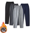 thumbnail image 5 of QUDDERR Toddler Kids Straight Sweatpants Boys Girls Fleece Jogger Pants Padded Thick School Uniform Pants 5-19T Winter Elastic Waist Thick Trousers for Youth, 5 of 8