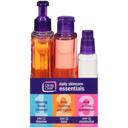 Clean & Clear Daily Acne Skincare Set, 3 items