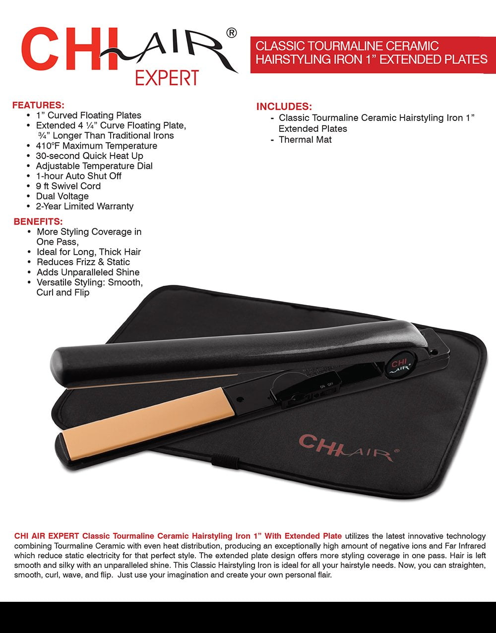 tourmaline flat iron benefits
