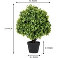 2ft Artificial Topiary Ball Trees Outdoor 2 Pack 24 Inch Tall Faux