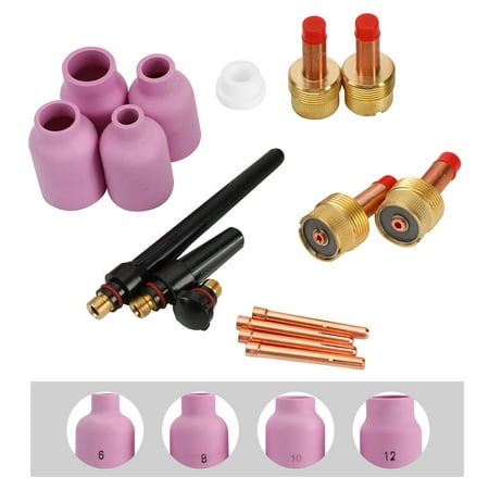

16Pcs Tig Welding Gas Lens Accessory Kit .020~1/8 For Torch 17/18/26 T7