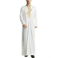 thumbnail image 4 of Robe Brodée à Manches Longues pour Homme, Robe Traditionnelle Musulmane et Arabe du Moyen-Orient, Longue Robe à Col Montant, 4 of 5