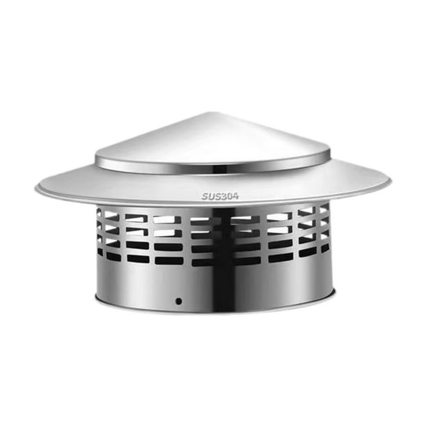 Tapa de lluvia de chimenea redonda cubierta de chimenea impermeable con techo de la pantalla protector de la lluvia para la tapa del respiradero para Estilo C