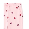 thumbnail image 2 of Wonder Nation Toddler Girls Fleece Flare Pants, Sizes 12M-5T, 2 of 3