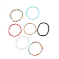 thumbnail image 1 of Handmade Beaded Anklets for Women Girls Boho Colorful Beads Ankle Bracelets Adjustable Foot Anklet, 1 of 4