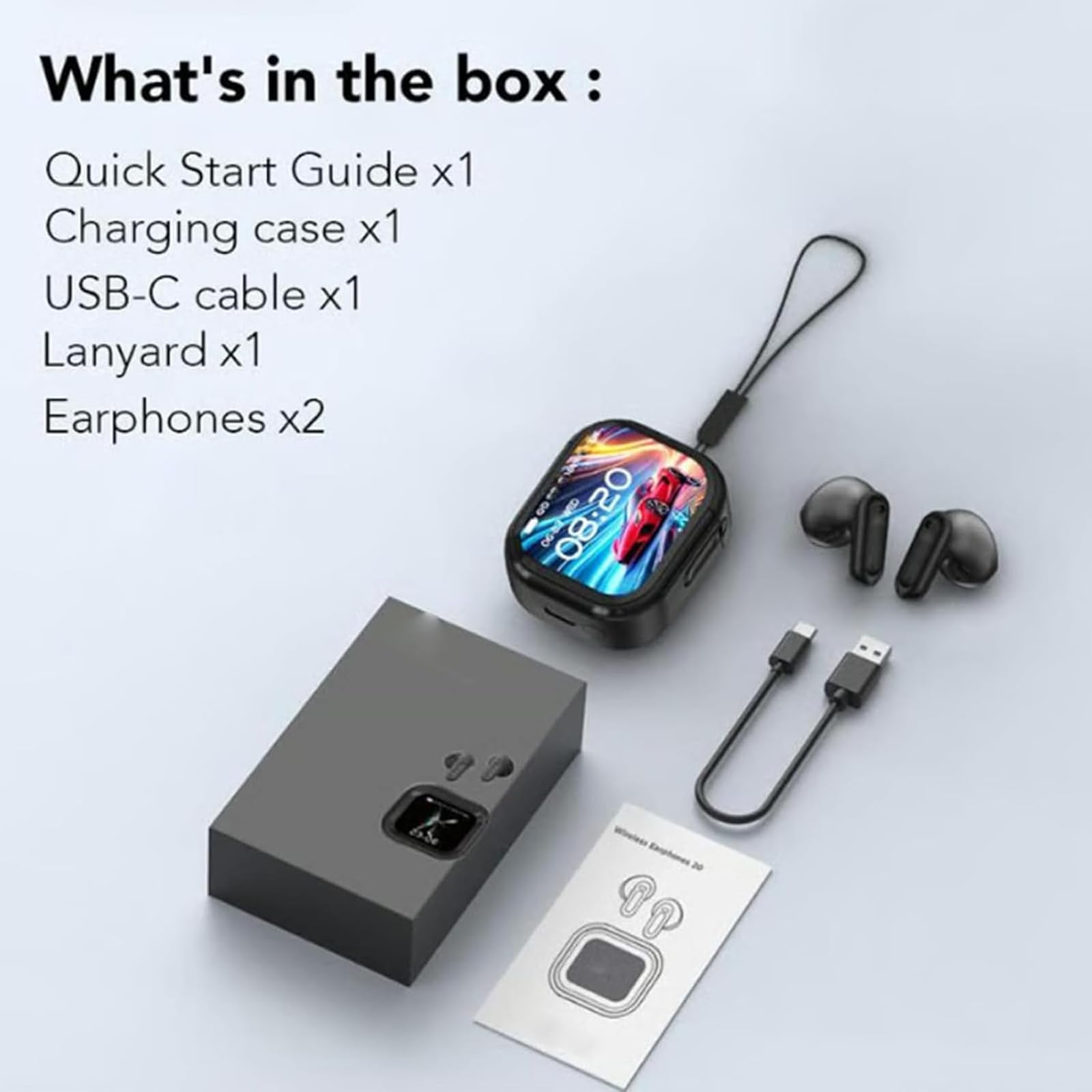 Ne20 Earbuds, NE20 Wireless Headphones, Ne20 Translation Earbuds, with 140 Language AI Translator Real Time, Bluetooth 6.0 Earphone, LCD Touch Screen, IPX6 Waterproof for Travel Business(2Pcs)