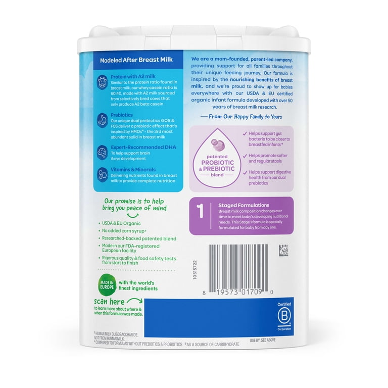 Free Shipping! Happy Baby A2 Organic Infant Formula 22.9 oz Shelf