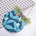 thumbnail image 4 of Blue Leaves and Little Flowers Front Door Porch Decoration Hanging Sign with Artificial Green Plants and Bow for Home Outdoor Indoor, 4 of 7