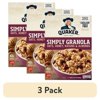 (3 pack) Quaker Simply Granola Breakfast Cereal, Oats Honey Raisins & Almonds, 24.1 oz Box
