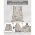 thumbnail image 6 of Christmas Snowflakes California King Pillow Case - Microfiber Bed Throw Pillow Covers, Xmas Snowy Winter Beige Decorative Lumbar Pillow Cover with Envelope Closure for Sofa/Travel 20"x40", 6 of 6