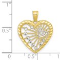 thumbnail image 2 of 10k Yellow Gold Heart Necklace Charm Pendant Love, 2 of 6