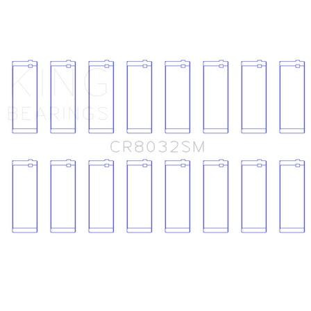 King Engine Bearings CR8032SM Engine Connecting Rod Bearing Set Fits select: 2013-2022 RAM 1500, 2003-2012 DODGE RAM 1500