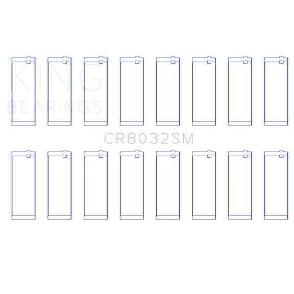 King Engine Bearings CR8032SM Engine Connecting Rod Bearing Set Fits select: 2013-2022 RAM 1500, 2003-2012 DODGE RAM 1500
