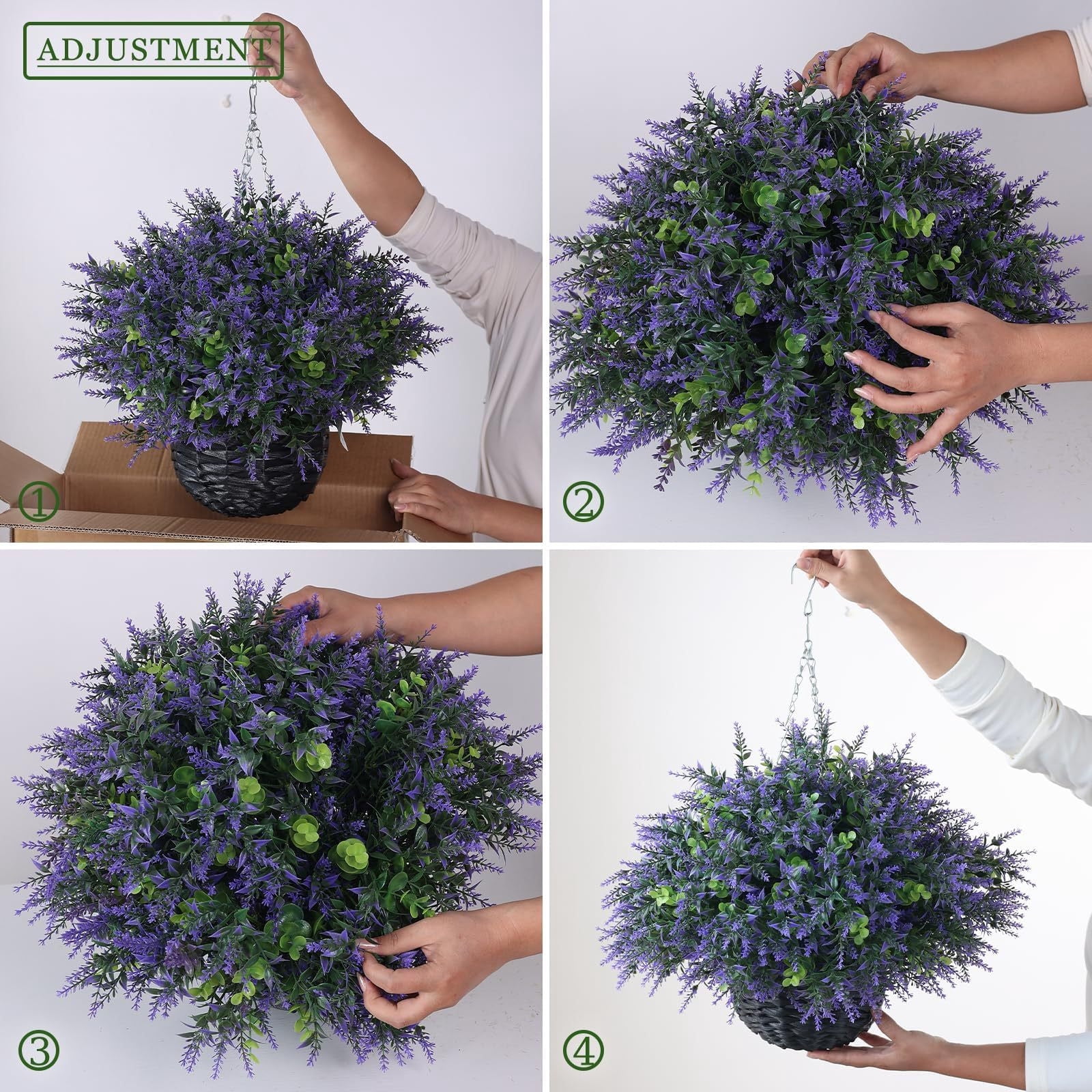 Artificial Potted Plants for Home Decor - Faux Green Plants with Realistic Leaves - Lifelike Artificial Greenery for Indoor Outdoor Use