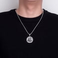 thumbnail image 2 of Dragon Slaying Warrior Pendant Necklace Men's Jewelry Accessories, 2 of 6
