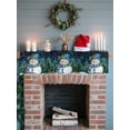thumbnail image 6 of Navy Blue Snowman Christmas Mantel Scarf Fireplace Decorations for Living Room, Green Tree Xmas Snowflake Fireplace Mantel Scarf Cover Runner for Halloween/Thanksgiving/Christmas Decor 70"x17", 6 of 6