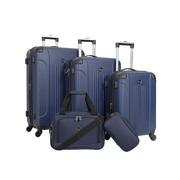 Travelers Club Chicago Plus 5pc Expandable Hardside Luggage Set, Navy