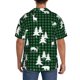 thumbnail image 3 of Fotbe Christmas tree green plaid Camisa Estampada de Manga Corta para Hombre, Casual de Verano, Estilo Playero, Sin Arrugas-X-Large, 3 of 5