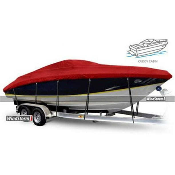 Windstorm Wsvcdy20102b Cover For Walk Around Cuddy Cabin Boat With Windshields And Bow Rails Outboard Motor 20 6 Inch Walmart Com Walmart Com