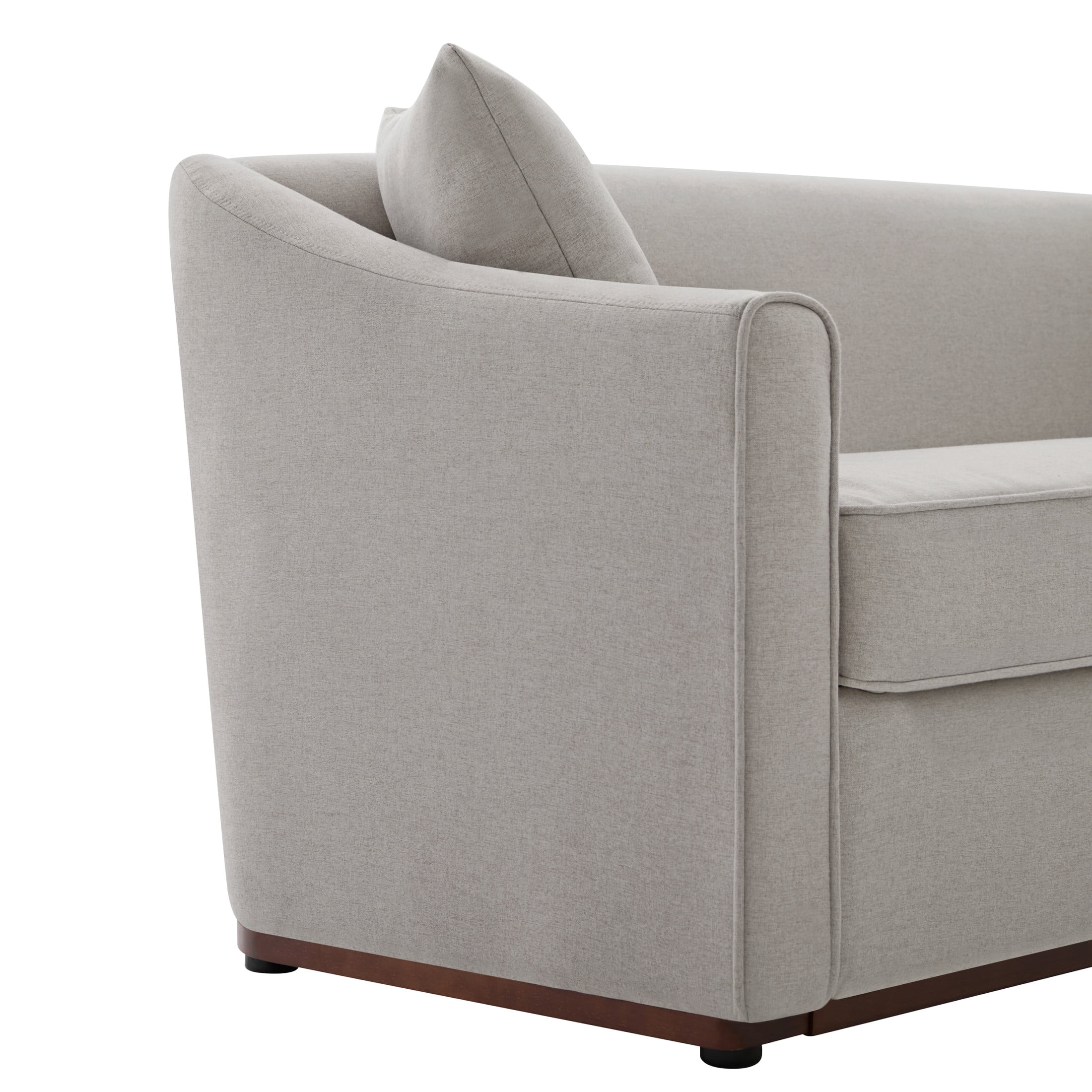 Christopher Knight Home 75.78" Modern Chenille Upholstered 3-Seater Sofa with Throw Pillows, Gray