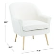 thumbnail image 3 of SAFAVIEH Rodrik Modern Style Upholstered Accent Chair, White, 3 of 11