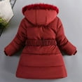 thumbnail image 4 of KAUOD Girls Winter Coats Fleece-Lined Thick Warm Zip up Hooded Outwear Kids Parka Puffer Jackets Padded Thermal Down Coats, 4 of 4
