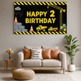 thumbnail image 5 of Construction Themed Happy 2 Birthday Banner Backdrop Decoration for Birthday Party Photography Props Party Supplies Background Decor, 5 of 7