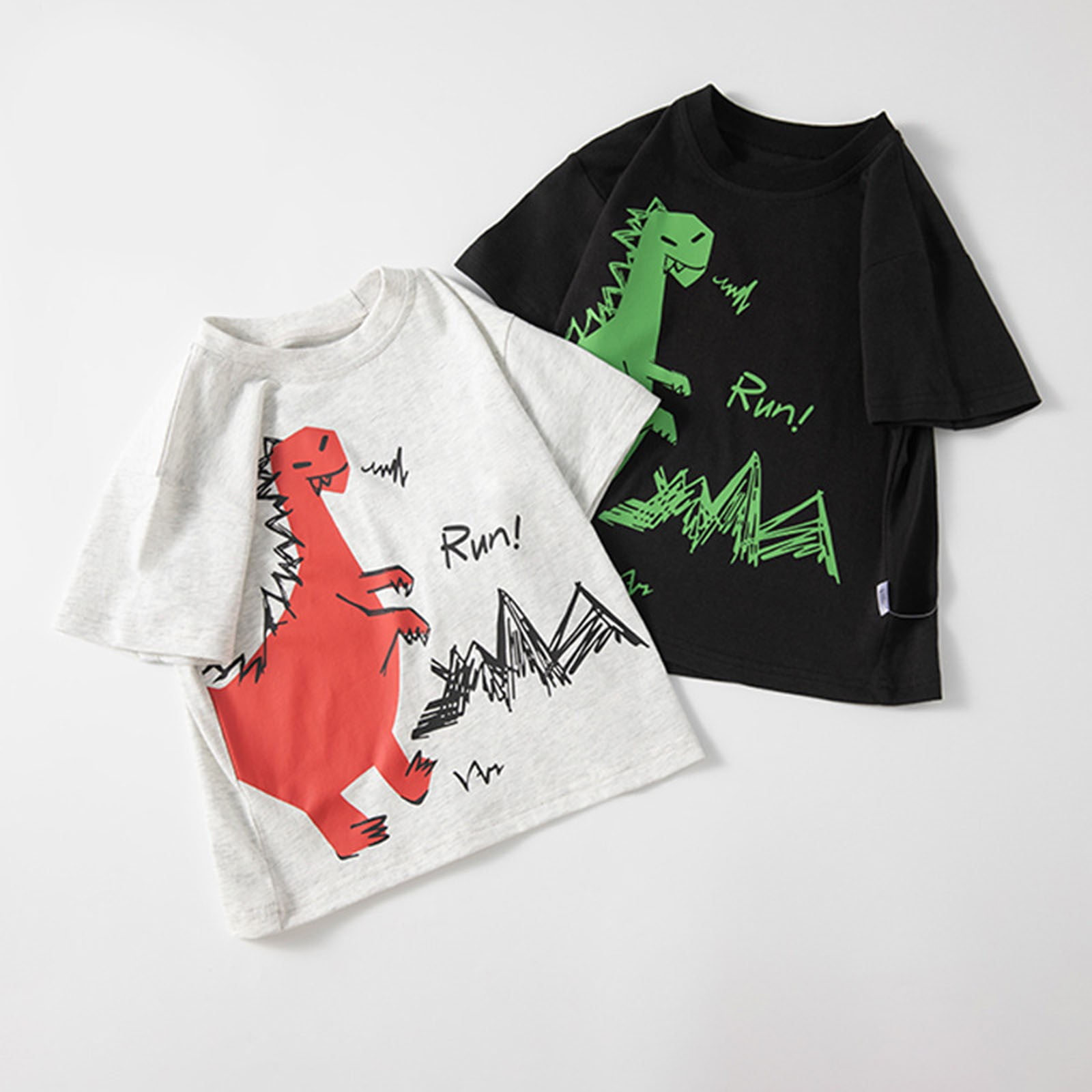 LRen Toddler Boy Shirts Summer Short Sleeve T-Shirts Cotton Casual Graphic Crewneck Summer Soft Top Tees