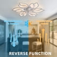 thumbnail image 5 of 25.6” Ceiling Fan with Lights and Remote, Flush Mount Modern Indoor Ceiling Fans with 6-Speeds, Dimmable LED, 7 Blades for Bedroom Dining Room Living Room and Kitchen, 5 of 8