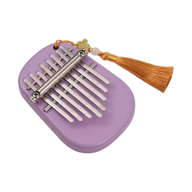 Compact 8-Tone Kalimba Thumb Piano for Beginners - Portable Sapele Finger Instrument in Purple Color