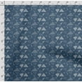 thumbnail image 4 of Soimoi Geometrical Printed, Cotton Fleece, Fabric by The Yard Sewing DIY Stretch Fabric 56 Inches Wide, WarmFabric for Hats, Coats, Gloves, Blankets, Blue, 4 of 5
