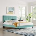 thumbnail image 3 of Modway Garcelle Performance Velvet King Platform Bed, Multiple Colors, 3 of 3