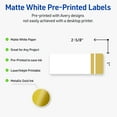 thumbnail image 3 of Avery Labels, 1" x 2-5/8", Matte White, Double-Dipped Gold Edge, 160ct, 3 of 10