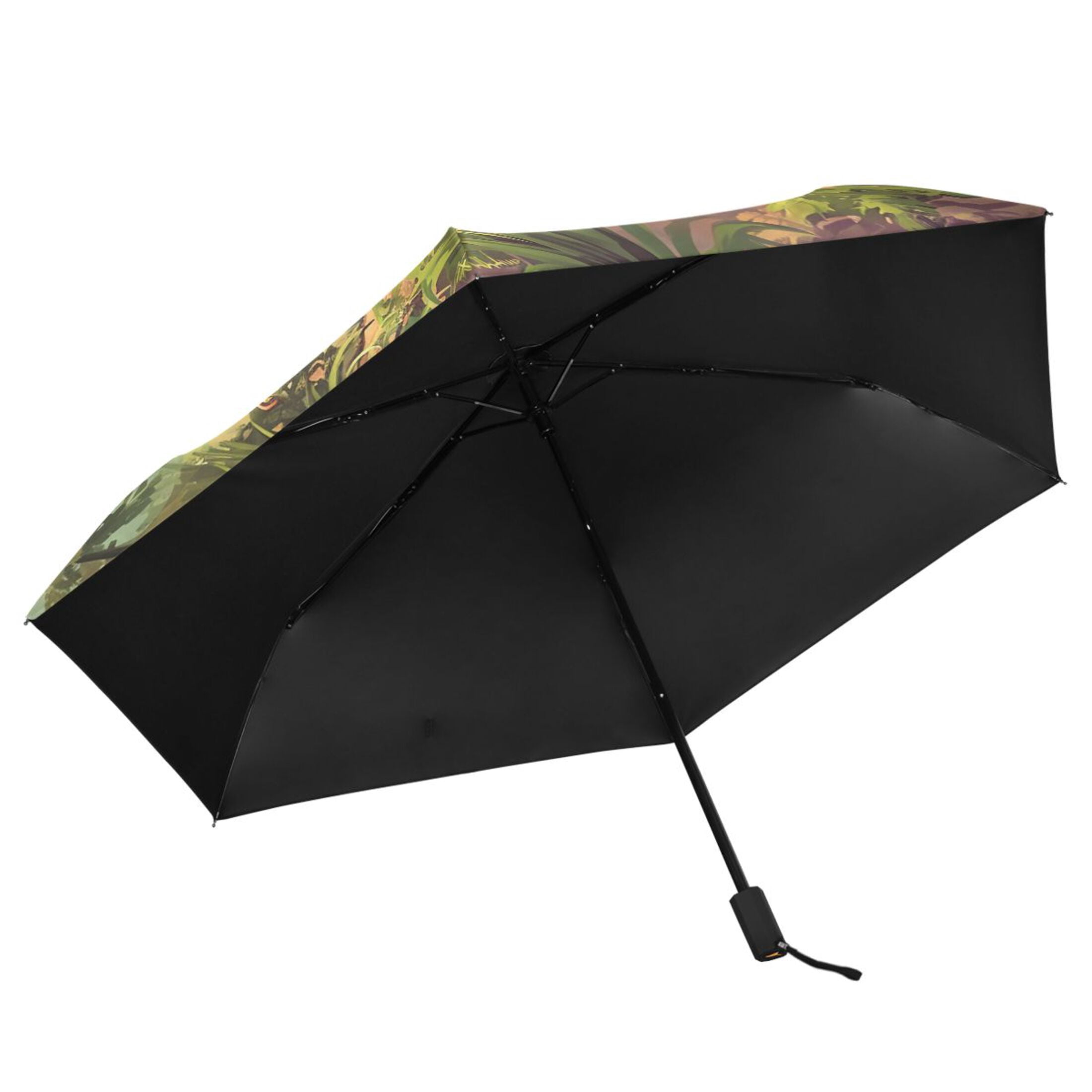 Tyrannosaurus and Pterodactyls in Jungle Compact Sun Umbrella Windproof Travel Umbrellas for Rain Strong Portable UV Protection