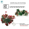 thumbnail image 3 of Deago 6.6ft 20 Led Christmas String Lights, Garland with Lights Fairy Lights Pine Cone Berries Christmas Tree Lights for Valentines Christmas Party Decoration, 3 of 9