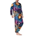thumbnail image 2 of Uemuo Fantasy Cosmic Landscape Pattern 2-Piece Loungewear Set - Men’s Soft Sleepwear, Cozy Winter PJs, Comfy Sleep Set-XX-Large, 2 of 7