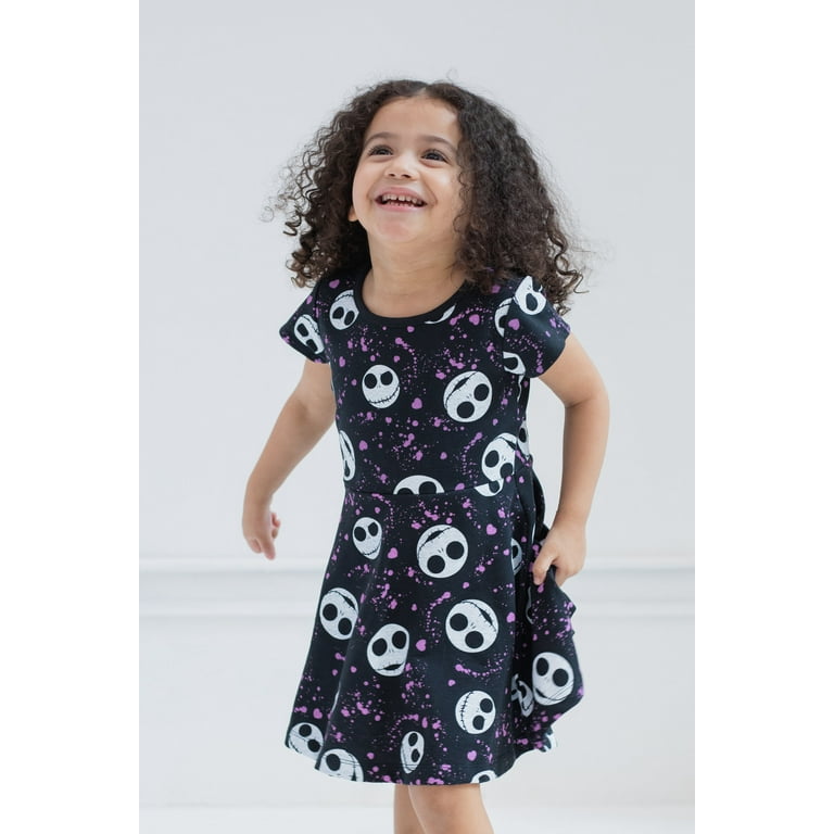 Disney Nightmare Before Christmas Jack Skellington Toddler Girls Skater Dress  Clothes - Walmart.com