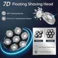 thumbnail image 2 of Cabezales de afeitadora, afeitadora eléctrica flotante para barba, 7 cabezales para hombres con afeitado limpio, cuchilla universal de doble anillo, afeitado rápido, reemplazo duradero para El, 2 of 5
