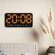 thumbnail image 2 of Reloj digital, despertador LED, escritorio, pantalla grande, reloj electrónico de pared. Naranja, 2 of 5