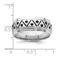 thumbnail image 2 of 925 Sterling Silver Rhodium Plated With Oxidized 9mm Zig Zag Band Ring Size 10 Ring for Women and Men, 2 of 2