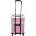thumbnail image 6 of YIYIBYUS Rolling Makeup Train Case, Durable Large Capacity Makeup Trolley Organizer w/Wheels, Professional Manicure Storage Case Rolling Nail Case W/lock (Pink), 6 of 9