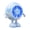 Blue, variant on LED Soccer Ball Novelty Fan USB Rechargeable,Super Powerful Portable Fan, Soccer Ball Shaped Fan, With Colorful Lights, 5 Wind Speed Settings, Desk Home Room, Cute Ornament Gift, B (Brown)