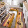 thumbnail image 2 of Sunset Sunflower Field Scene Kitchen Rugs Sets Of 3,Kitchen Runner Rugs Non Skid Washable,Decorative Kitchen Floor Mats for Kitchen,Sink,Laundry,17"x30"+ 17"x47" + 17"x59", 2 of 6