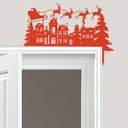 thumbnail image 2 of Christmas Door Corner Décor– Festive Metal Holiday Decoration– 6 Unique Designs (Santa, Reindeer, Gnomes & More)– Indoor/Outdoor, Powder-Coated, Handmade in Texas (CDCD-Santa-Reindeer-and-Sleigh-R), 2 of 2