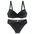 thumbnail image 2 of Yourumao Lace Bras for Women Wirefree Push up T-shirt Bras Cotton Comfortable Bralettes Cozy Breathable Full Figure Bras Sets, 2 of 9