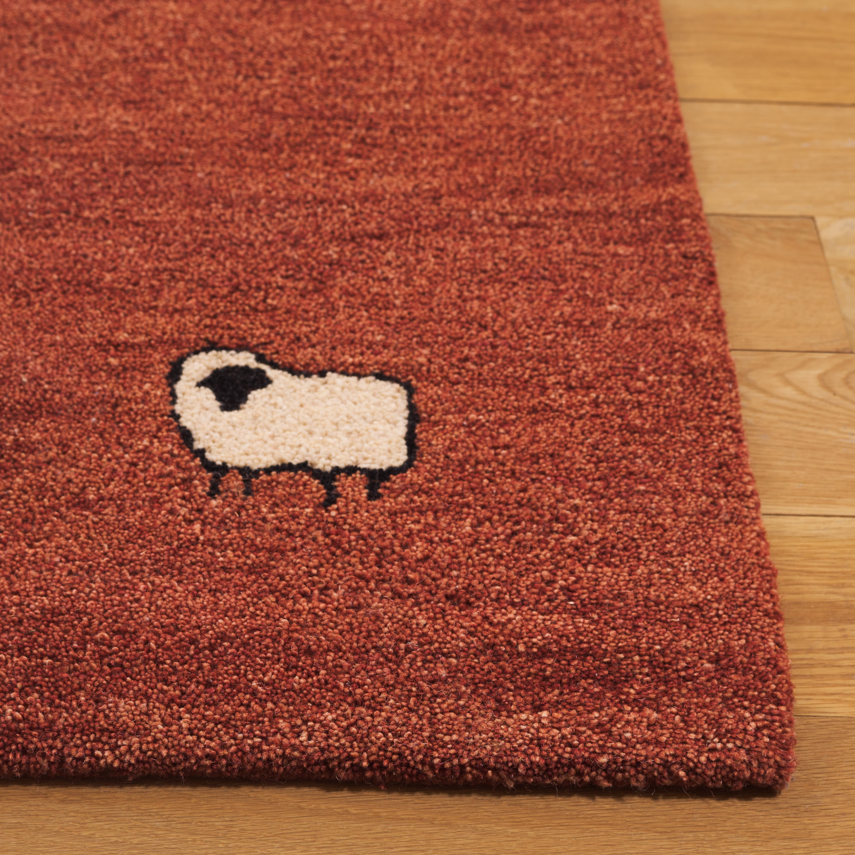 Safavieh Himalaya April Novelty Area Rug, Rust, 6' x 6' Square
