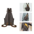 thumbnail image 3 of KL928 Canvas Sling Bag Backpack, Black Small Crossbody Shoulder Bag for Men Women Travel Daypack, 3 of 7