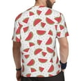 thumbnail image 2 of Wukai Hand Drawn Watermelon Print Men's Short-Sleeved Mesh T-Shirt,Quick-Dry Short Sleeve Workout T-Shirt-, 2 of 8