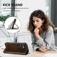 thumbnail image 3 of Allytechgroup for Samsung Galaxy S25 Plus/S25+ Case Folio Stand RFID Blocking [Compatible with MagSafe] Magnetic Wallet Cover with Card Holder/Pockets/ PU Leather Soft TPU Shockproof Cover, Brown, 3 of 16